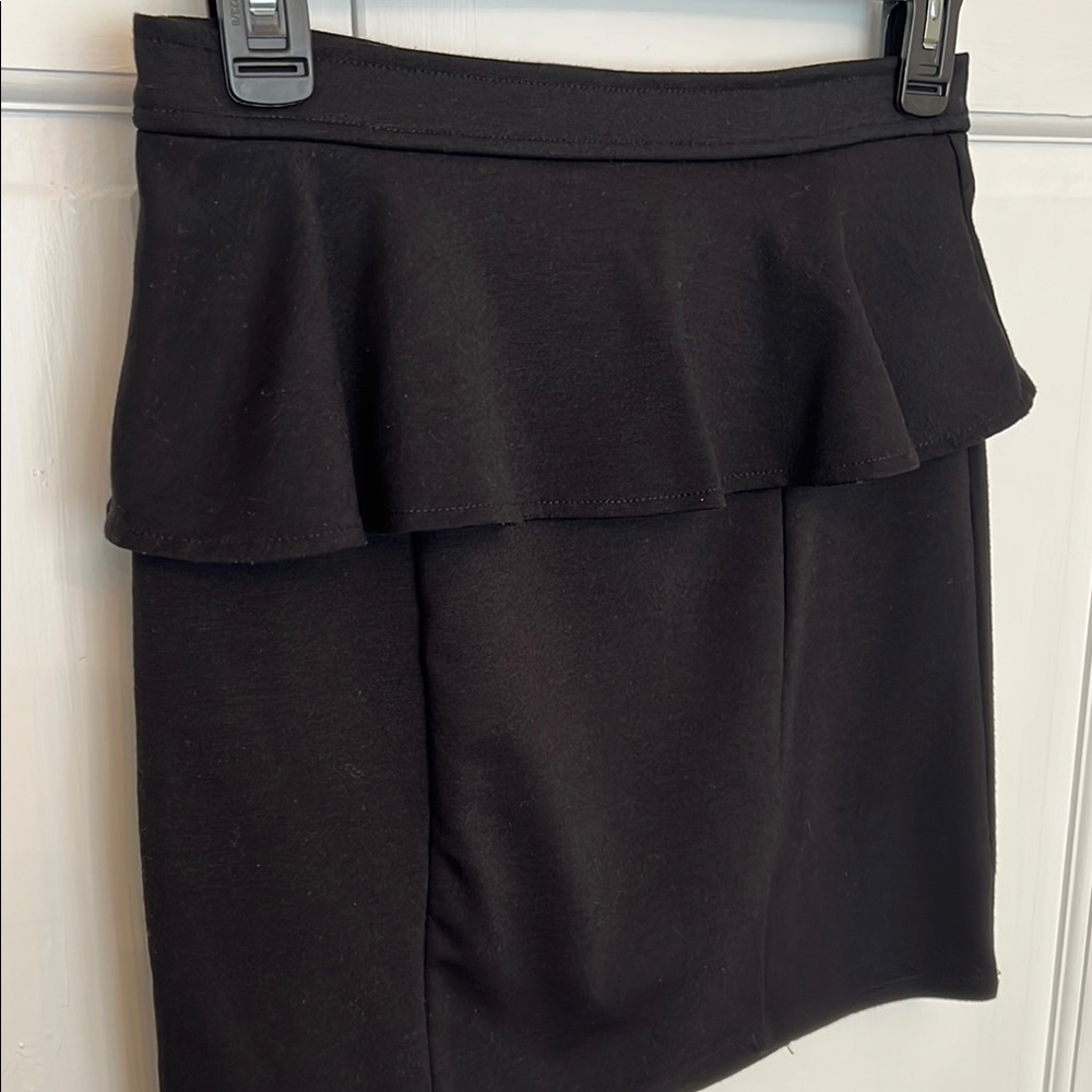 American Eagle Elegant Black Peplum Skirt